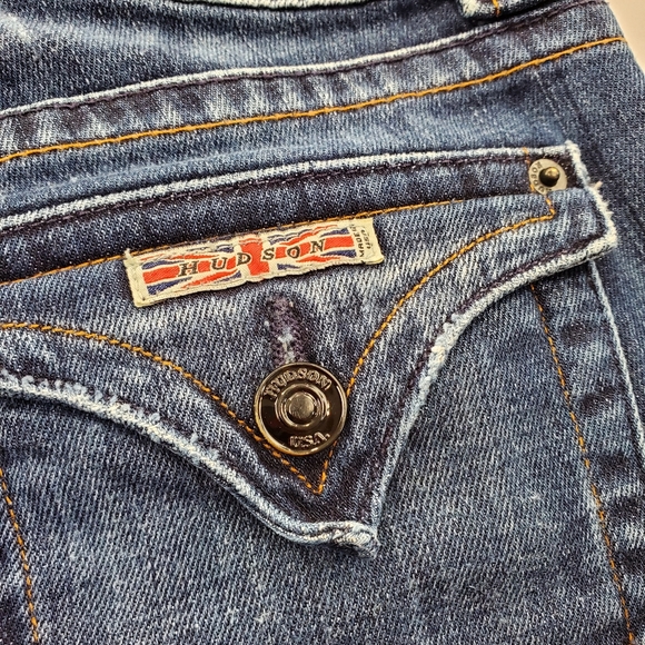Hudson Blue Jeans Signature Bootcut Dk Wash Flap-Pocket Stretch Wmn 26 (28x29.5) - Picture 9 of 11